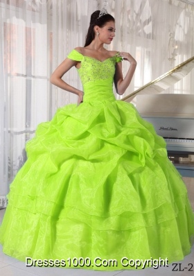 2014 Spring Off The Shoulder Long Quinceanera Dresses with Beading