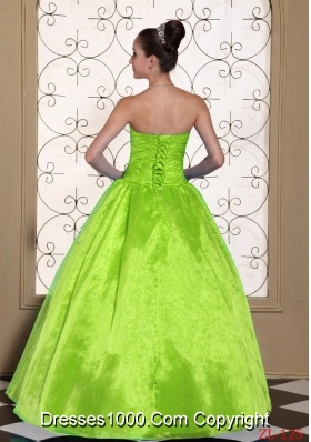 A-line Strapless Cheap Quinceanera Dresses Beaded Decorate Bust Gown