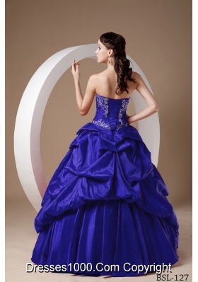 Beautiful Princess Sweetheart Decorate for 2014 Appliques Quinceanera Gowns