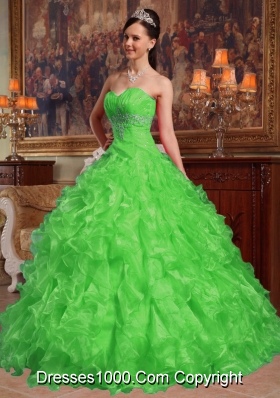 2014 Ball Gown Sweetheart Beading Long Quinceanera Gowns