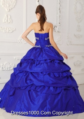 2014 Beading Princess Sweetheart with Appliques Quinceanera Dresses