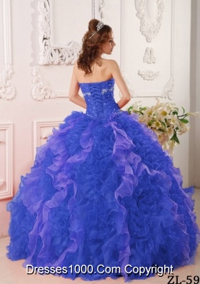 2014 Puffy Sweetheart with Appliques and Beading Quinceanera Dresses