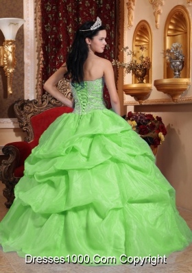 2014 Simple Beading Puffy Quinceanera Dresses with Sweetheart