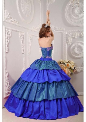 Gorgeous Multi-color Ball Gown Strapless with Ruffled Layers and Bow for 2014 Quinceanera Dress