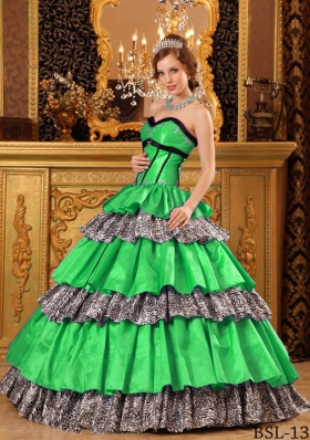 Popular Sweetheart Long Ruffles Princess Quinceanera Dresses