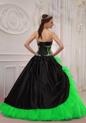 Beautiful Puffy Sweetheart Appliques Quinceanera Dresses for 2014