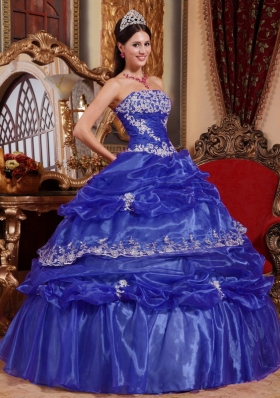 Brand New Strapless Lace Appliques 2014 Quinceanera Dresses