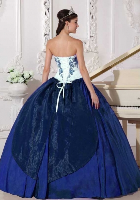 Cheap Puffy Sweetheart 2014 Embroidery Quinceanera Gowns