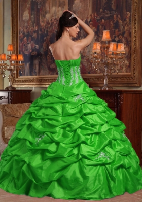 Fashionable Strapless Appliques Quinceanera Dresses for 2014