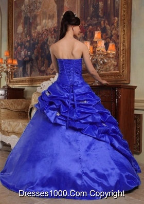 Most Popular Blue Sweetheart 2014 Quinceanera Dresses with Beading