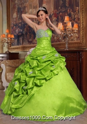 Puffy Sweetheart  2014 Quinceanera Dresses with Beading