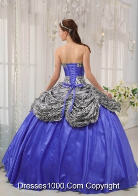 Purple Puffy Sweetheart Ruffles Quinceanera Dress for 2014