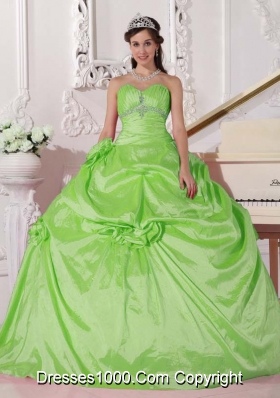Discount Ball Gown Sweetheart Taffeta Beading Quinceanera Dresses
