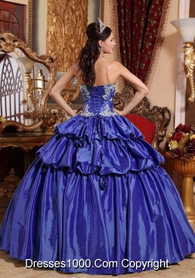 Discount Puffy Sweetheart Appliques 2014 Quinceanera Dresses