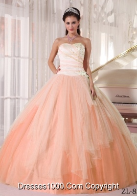 Affordable Puffy Sweetheart Beaded Dresses For Quinceaneras
