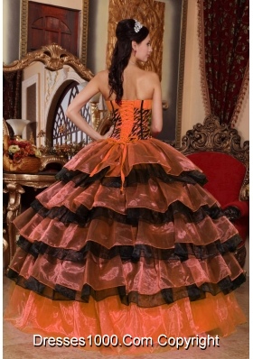 Pretty Sweetheart Quinceanera Dresses with Organza Layers and Appliques