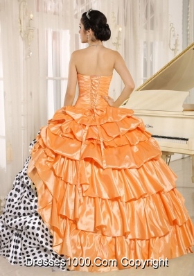 Popular Strapless 2014 Spring Quinceanera Dresses with Pick-ups