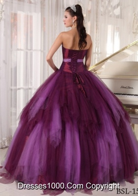 2014 Affordable Puffy Quinceanera Dresses Strapless with Beading