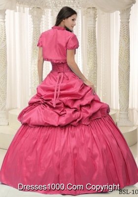 2014 Beautiful Sweetheart Appliques and Lace For Quinceanera Dress with Pick-ups