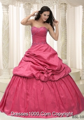 2014 Beautiful Sweetheart Appliques and Lace For Quinceanera Dress with Pick-ups