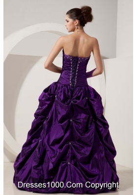 2014 Classical Princess Sweetheart Beading Quinceanera Gowns with Pick-ups