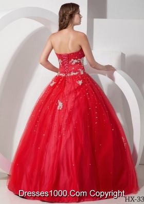 2014 Gorgeous Puffy Sweetheart Quinceanera Dress with Appliques and Beading