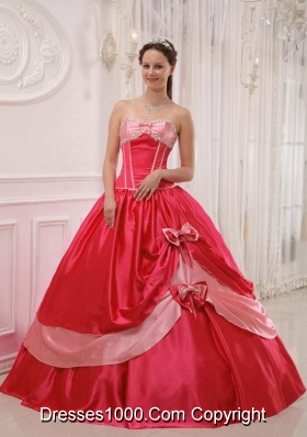 2014 Elegant Puffy Sweetheart  Appliques and Beading Quinceanera Dress with Bow