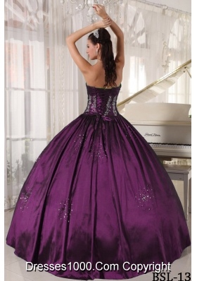 Puffy Strapless Embroidery and Beading 2014 New Style Quinceanera Dresses