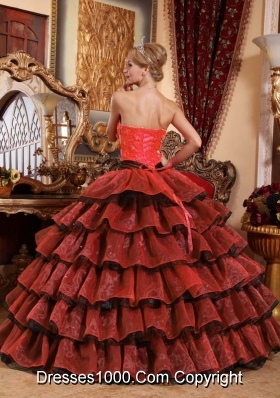 Affordable Ball Gown Appliques Floor-length Multi-color Quinceanera Gowns