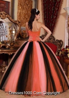 Ball Gown Beading Red and Black 2014 Beautiful Quinceanera Dresses with Sweetheart