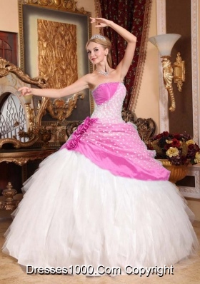 Beautiful Princess Strapless Sweet 16 Dresses with Hand Made Flowers