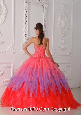 Puffy Sweetheart Beading and Ruching Quinceanera Dresses for 2014