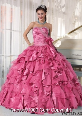 New Style Sweetheart Quinceneara Dresses with Beading and Ruffles