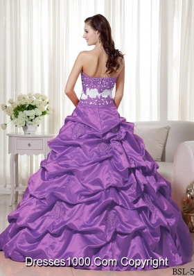 A-line Sweetheart Appliques and Pick-ups 2014 Dresses For a Quince