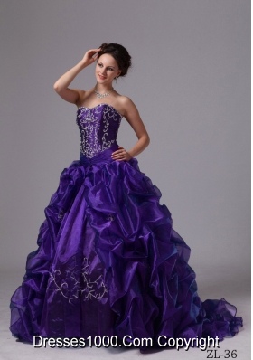 Ball Gown Sweetheart Appliques and Pick-ups For Quinceanera Dress