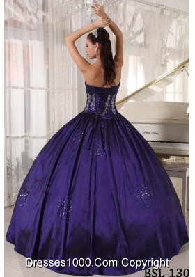 Discount Strapless Taffeta Embroidery and BeadingQuinceanera Dress