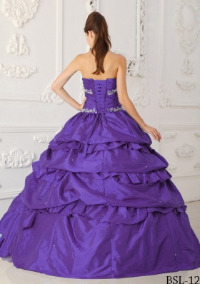 Princess Sweetheart Tulle Appliques with Beading for Quinceanera Gown Dresses