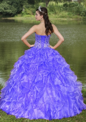 Clearance Quinceanera Dress With Sweetheart Beaded Ruffles Layered Decorate