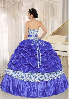 Ball Gown Sweetheart Beaded and Pick-ups For Purple Quinceanera Dress