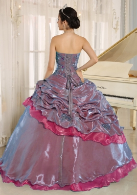 Clearance Multi-color Strapless Quinceanera Dresses With Embroidery