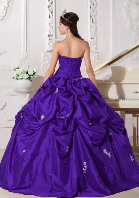 Purple Sweetheart Beading 2014 New Pick-ups Quinceanera Dress