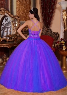 Ball Gown Apaghetti Straps Beading Quinceanera Dress