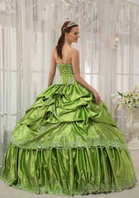 Discount Strapless Quinceneara Dresses with Flowers and Appliques