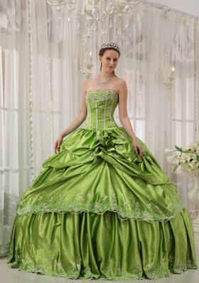 Discount Strapless Quinceneara Dresses with Flowers and Appliques