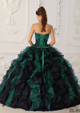 Colorful Puffy Strapless 2014 Spring Beading Quinceanera Dresses