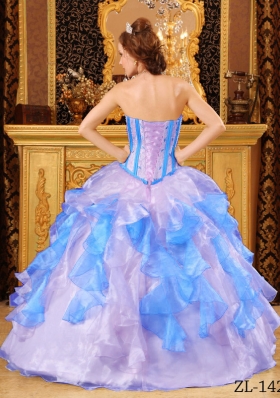 2014 Multi-Color Puffy Sweetheart Appliques Quinceanera Gowns