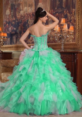 2014 Spring Puffy Strapless Appliques Quinceanera Dress for 2014