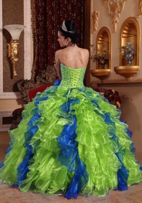 Exclusive Puffy Sweetheart 2014 Beading Quinceanera Dresses