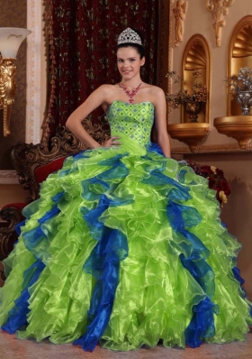 Exclusive Puffy Sweetheart 2014 Beading Quinceanera Dresses