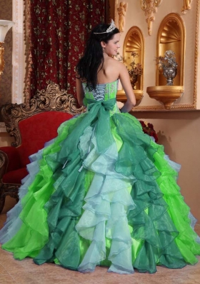 2014 Puffy Sweetheart Beading and Appliques Quinceanera Dresses